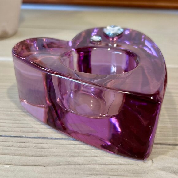 PartyLite Purple Passion Heart Voitive Candle Holder #7787 - Picture 5 of 6
